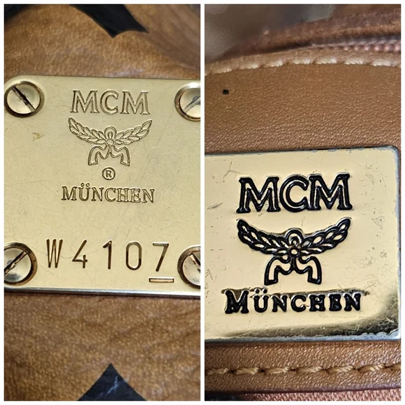 MCM Cognac Visetos Coated Canvas Heritage Drawstring Bag - Picture 4 of 13